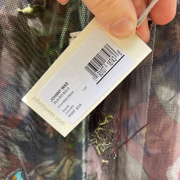 JOHNNY WAS BIYA NWT $335 Nyah Embroidered Mesh Maxi Tank Dress - Picture 4 of 8